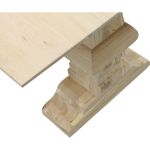 Eettafel Conroe met eiken kolompoot