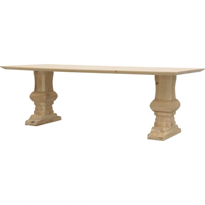 Eettafel Conroe met eiken kolompoot