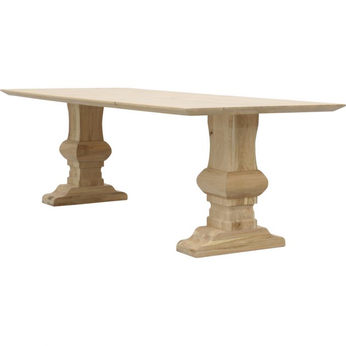 Eettafel Conroe met eiken kolompoot