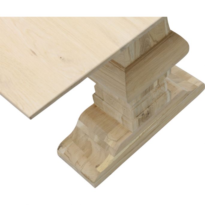 Eettafel Conroe met eiken kolompoot