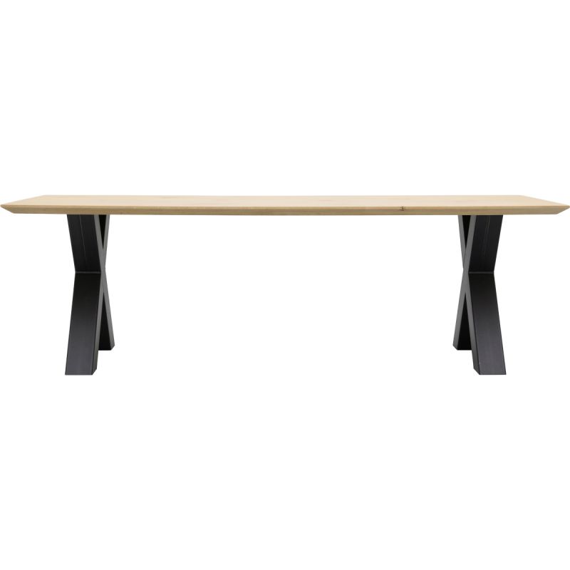 Eettafel Conroe met metalen X-poot