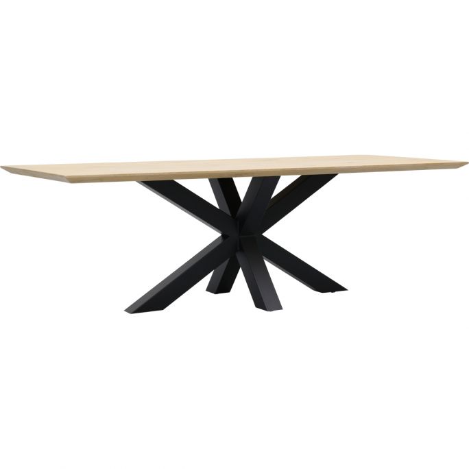 Eettafel Conroe met metalen spinpoot 10x10