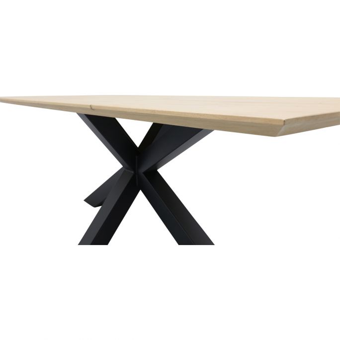 Eettafel Conroe met metalen spinpoot 10x10