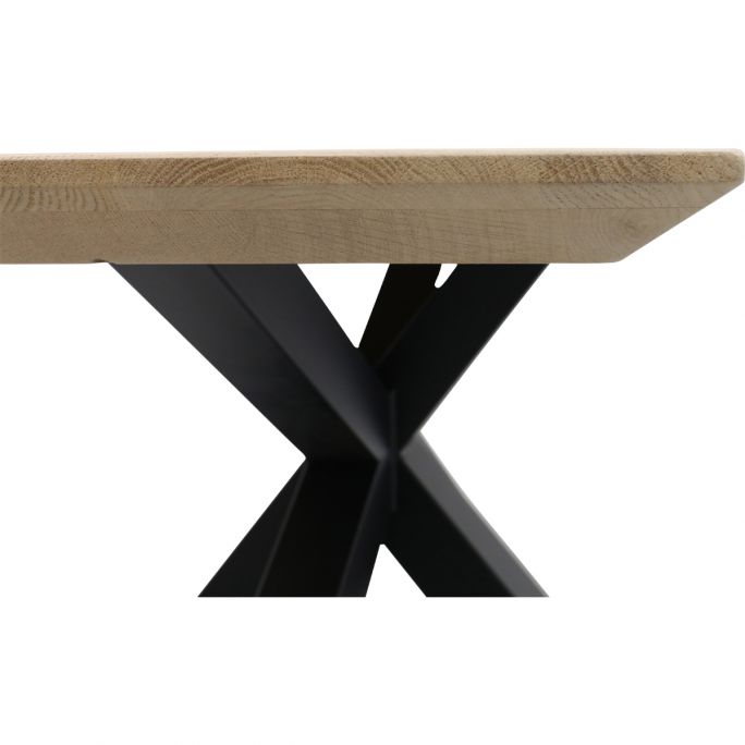 Eettafel Conroe met metalen spinpoot 10x10