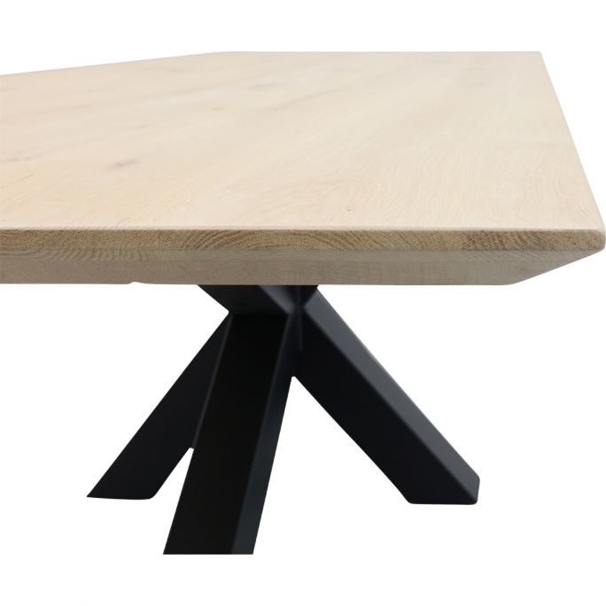 Eettafel Conroe met metalen spinpoot 10x10