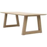 Eettafel Conroe met eiken poot schuin