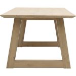 Eettafel Conroe met eiken poot schuin