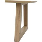 Eettafel Conroe met eiken poot schuin