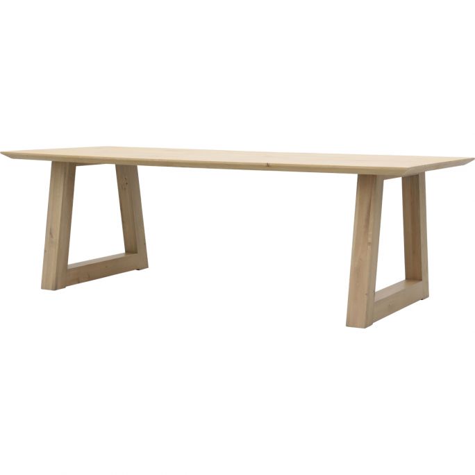 Eettafel Conroe met eiken poot schuin