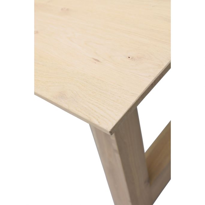 Eettafel Conroe met eiken poot schuin
