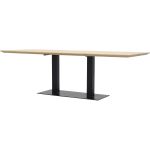 Eettafel Conroe met metalen tafelvoet dubbel
