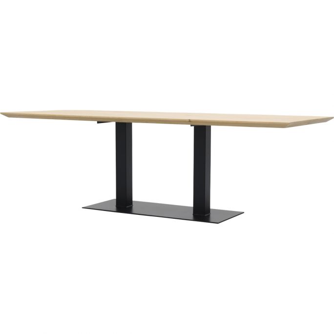 Eettafel Conroe met metalen tafelvoet dubbel