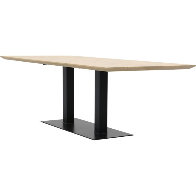 Eettafel Conroe met metalen tafelvoet dubbel