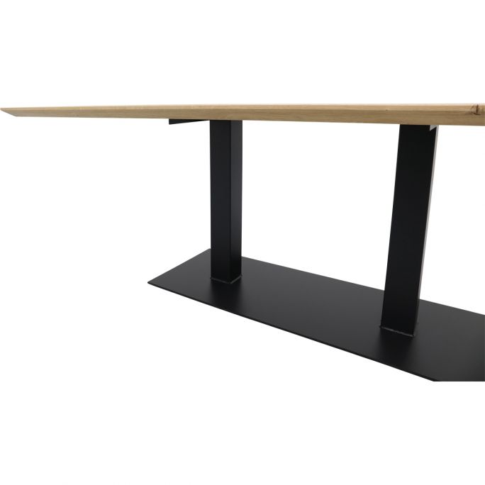Eettafel Conroe met metalen tafelvoet dubbel
