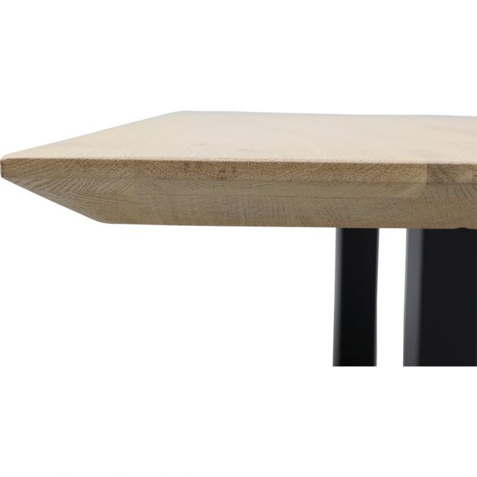 Eettafel Conroe met metalen tafelvoet dubbel