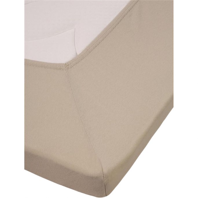 Hoeslaken Jersey Topper Sand 80/90x200/210