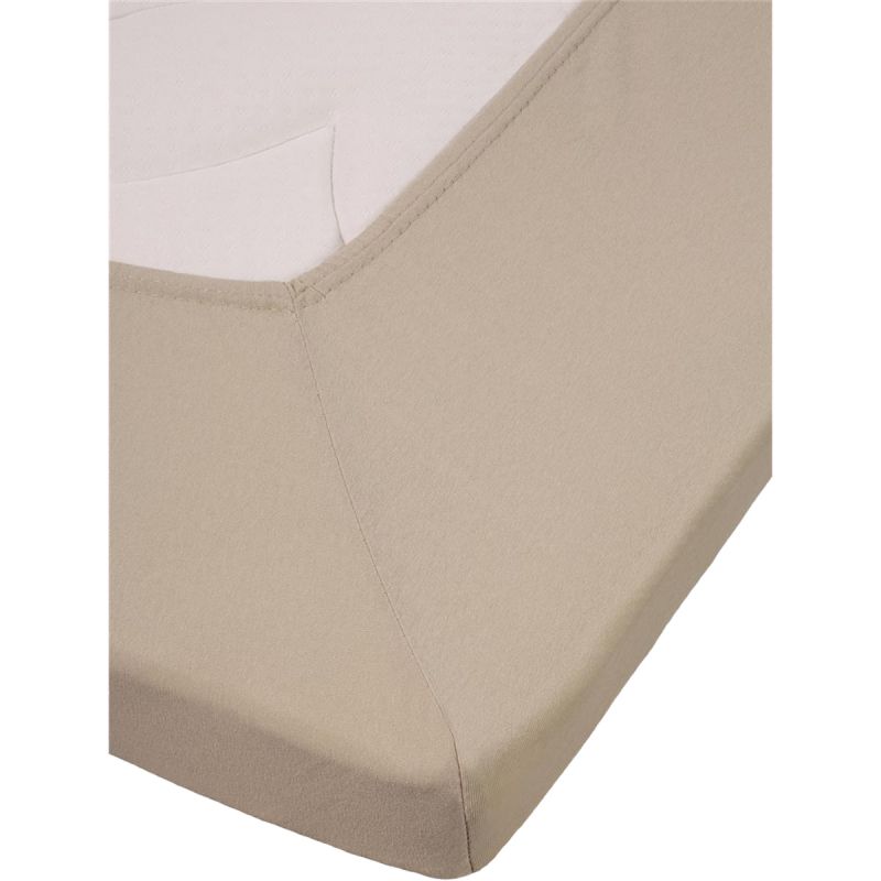Hoeslaken Jersey Splittopper Sand 180x200/220