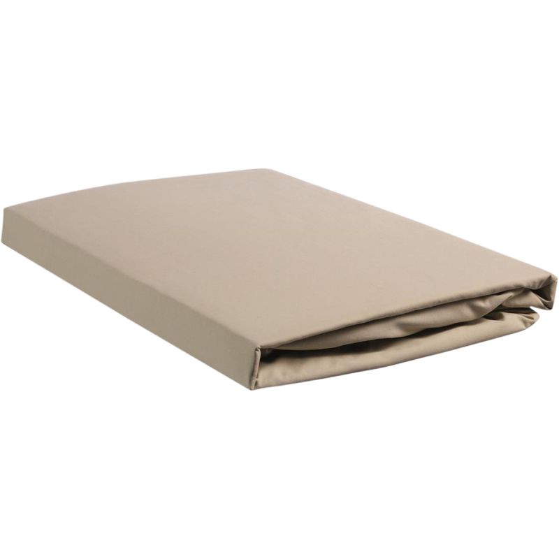 Hoeslaken Percale Splittopper Sand 180x210/220
