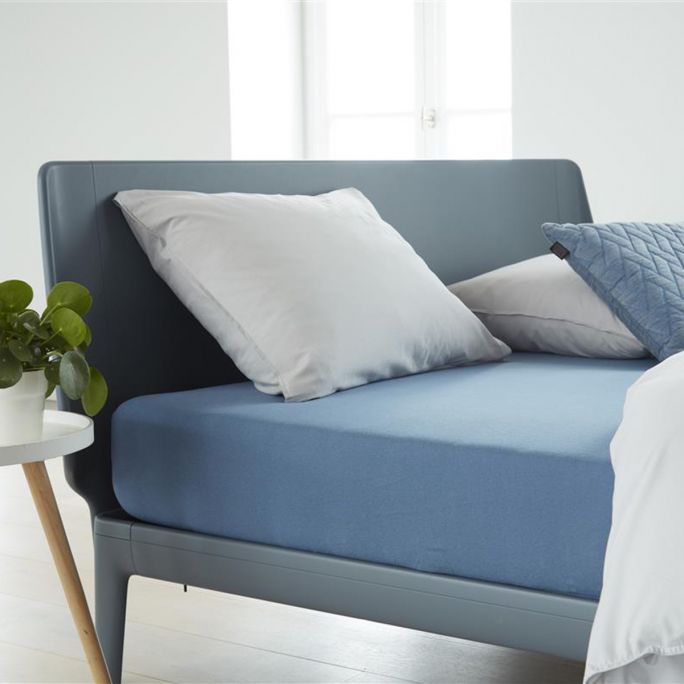 Hoeslaken Jersey Blue 90x200/220