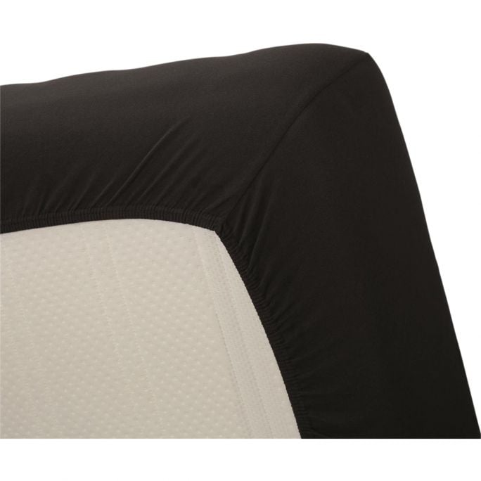 Hoeslaken Jersey Black 120x200/210