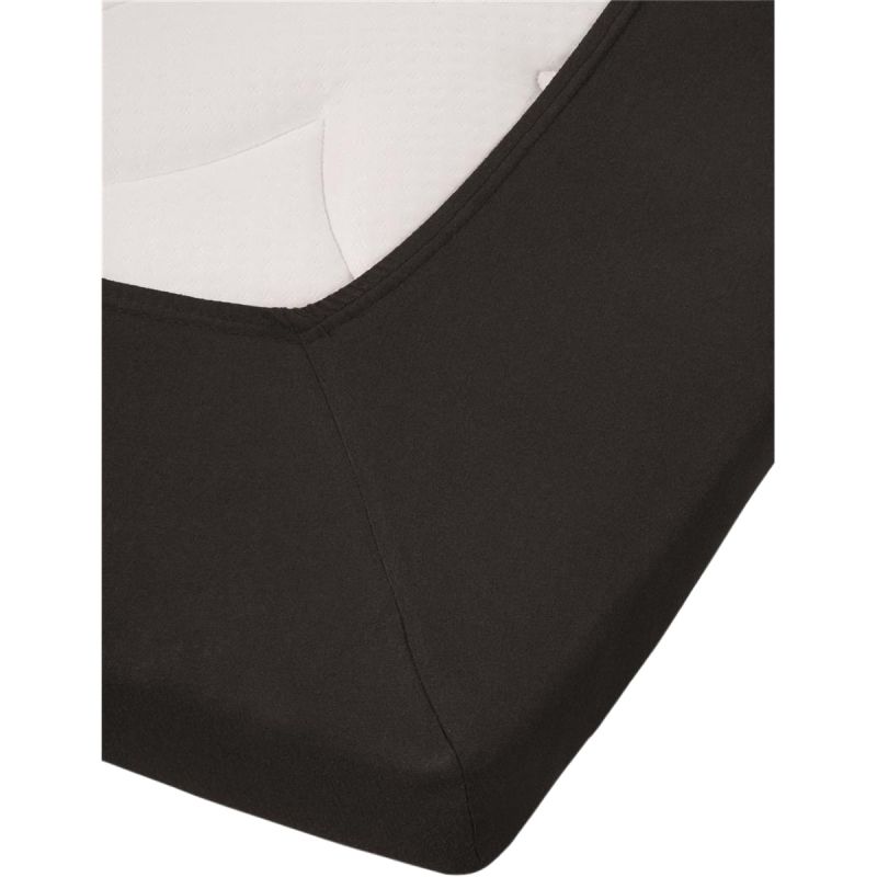 Hoeslaken Jersey Topper Black 120x200/210/220
