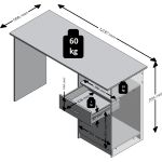 Bureau Joppe - wit-zwart