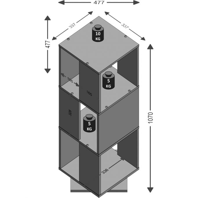 Gemiddeld Bij wet Mellow Draaibare kast Tiel - beton | Budgethomestore.nl