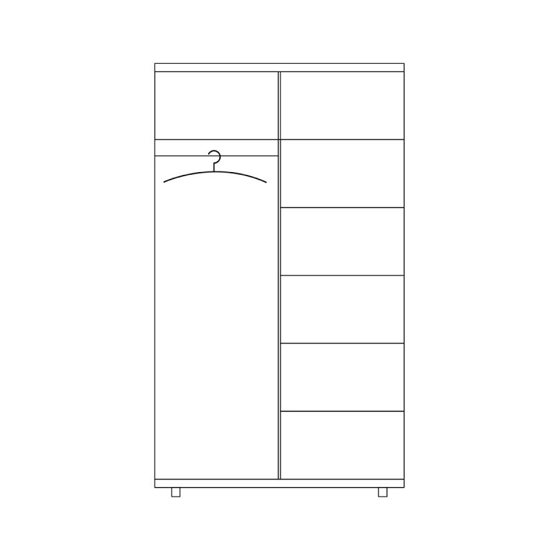 Kledingkast Fiona 2 deurs