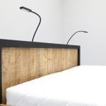 Hoofdbordverlichting mat zwart