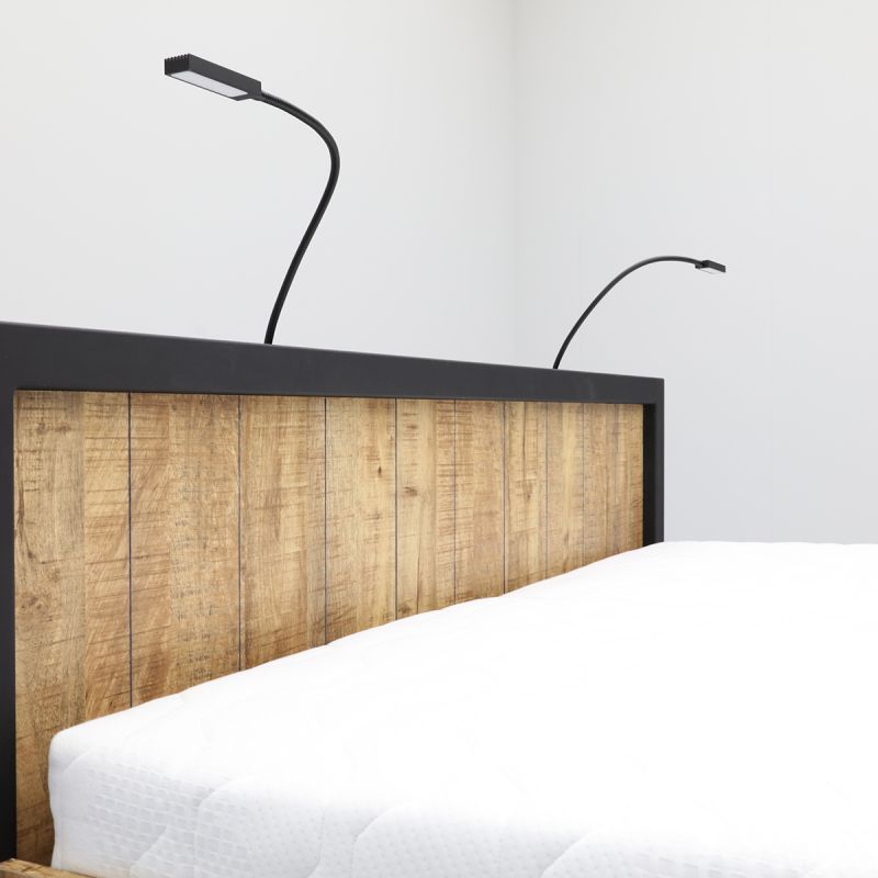 Hoofdbordverlichting mat zwart