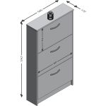 Schoenenkast Sneek - beton-wit