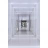 Wanddecoratie Rhythm of the City 023 148x98cm op glas met metalen blind ophang