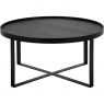 Salontafel Hampton rond 80cm X poot black