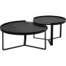 Salontafel Hampton Plus set van 2 rond black