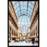 Wanddecoratie Galleria Vittorio Emanuele Milano 100x150cmmet zwarte baklijst