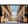 Wanddecoratie Galleria Vittorio Emanuele Milano 150x100cmmet zwarte baklijst