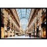 Wanddecoratie Galleria Vittorio Emanuele Milano 180x120cmmet zwarte baklijst