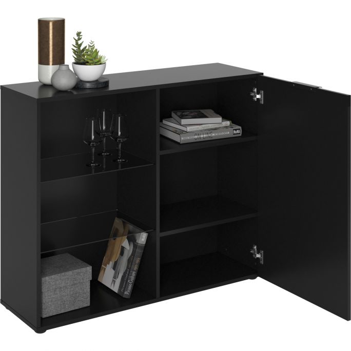 Kast Dronten 1 deur 2 glasplanken