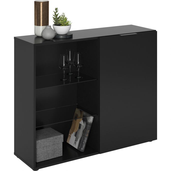 Kast Dronten 1 deur 2 glasplanken