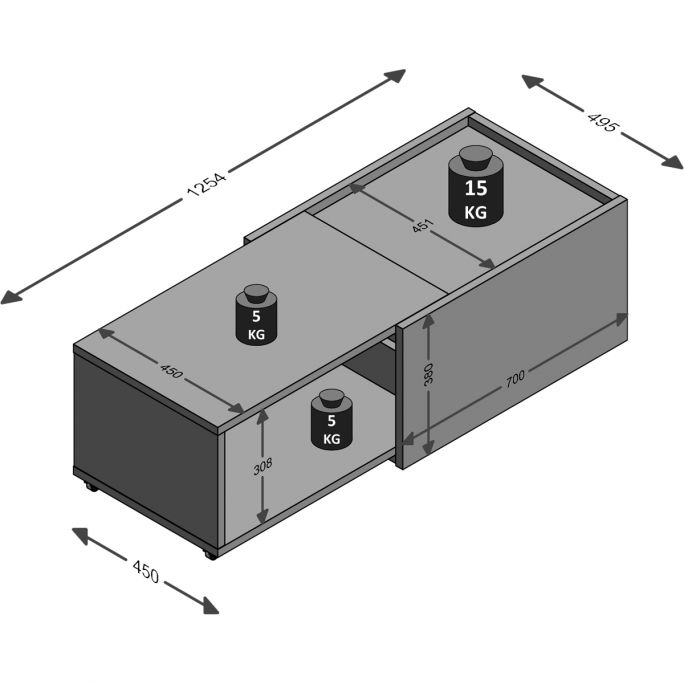 Salontafel Schiedam zwart