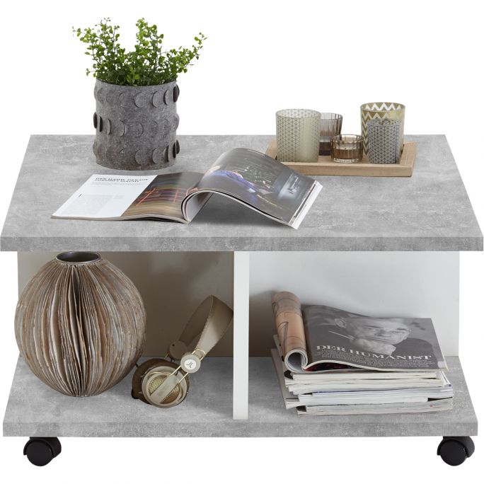 Salontafel Tilburg beton - wit