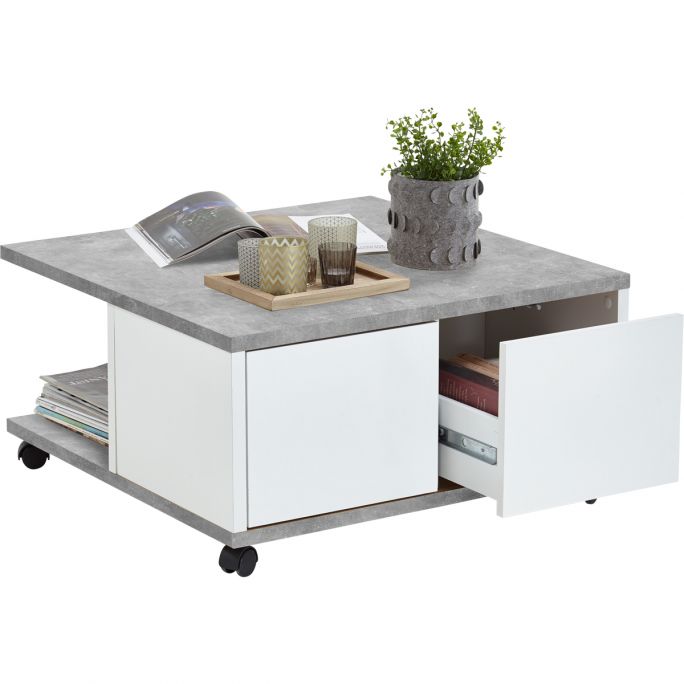 Salontafel Tilburg beton - wit