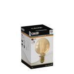 Calex LED Glassfiber Globe Lamp G80  220-240V 3,5W 100lm E27, Goud 1800K dimbaar