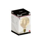 Calex LED Full Glass Flex Filament Globe Lamp 240V 4W 200lm E27 G95, Gold 2100K Dimmable, energy label A