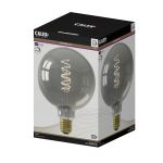 Calex LED Full Glass Flex Filament Globe Lamp 240V 4W 100lm E27 G125, Titanium 2100K Dimmable, energy label B