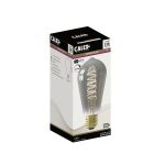 Calex LED Full Glass Flex Filament Rustik Lamp 240V 4W 100lm E27 ST64, Titanium 2100K Dimmable, energy label B