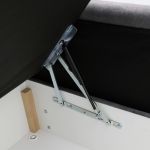 Boxspring Stora in stof Velvet Antraciet incl. opbergbox
