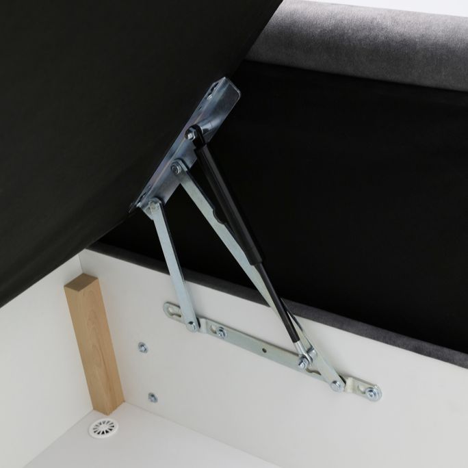Boxspring Stora in stof Velvet Antraciet incl. opbergbox