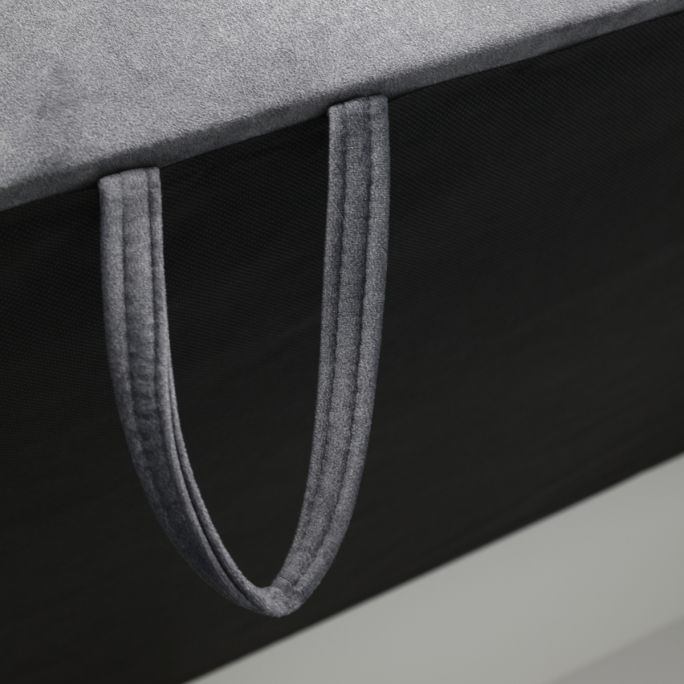 Boxspring Stora in stof Velvet Antraciet incl. opbergbox