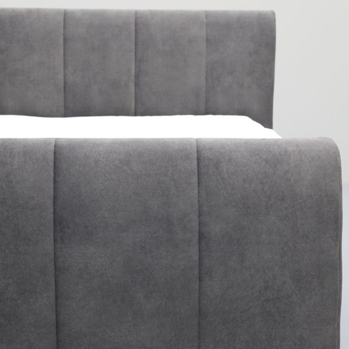 Boxspring Stora in stof Velvet Antraciet incl. opbergbox